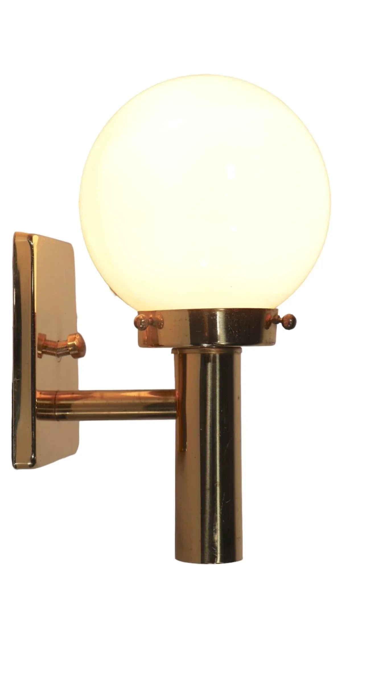 Post Modern 1980's Brass and Glass Wall Sconce - 6