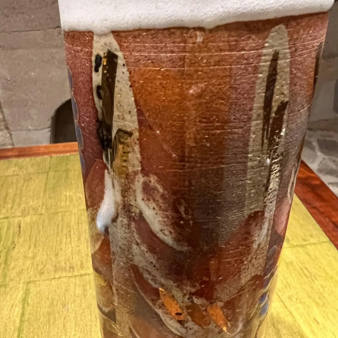 1970s Sculptural Vase Colorful Art Pottery - 3