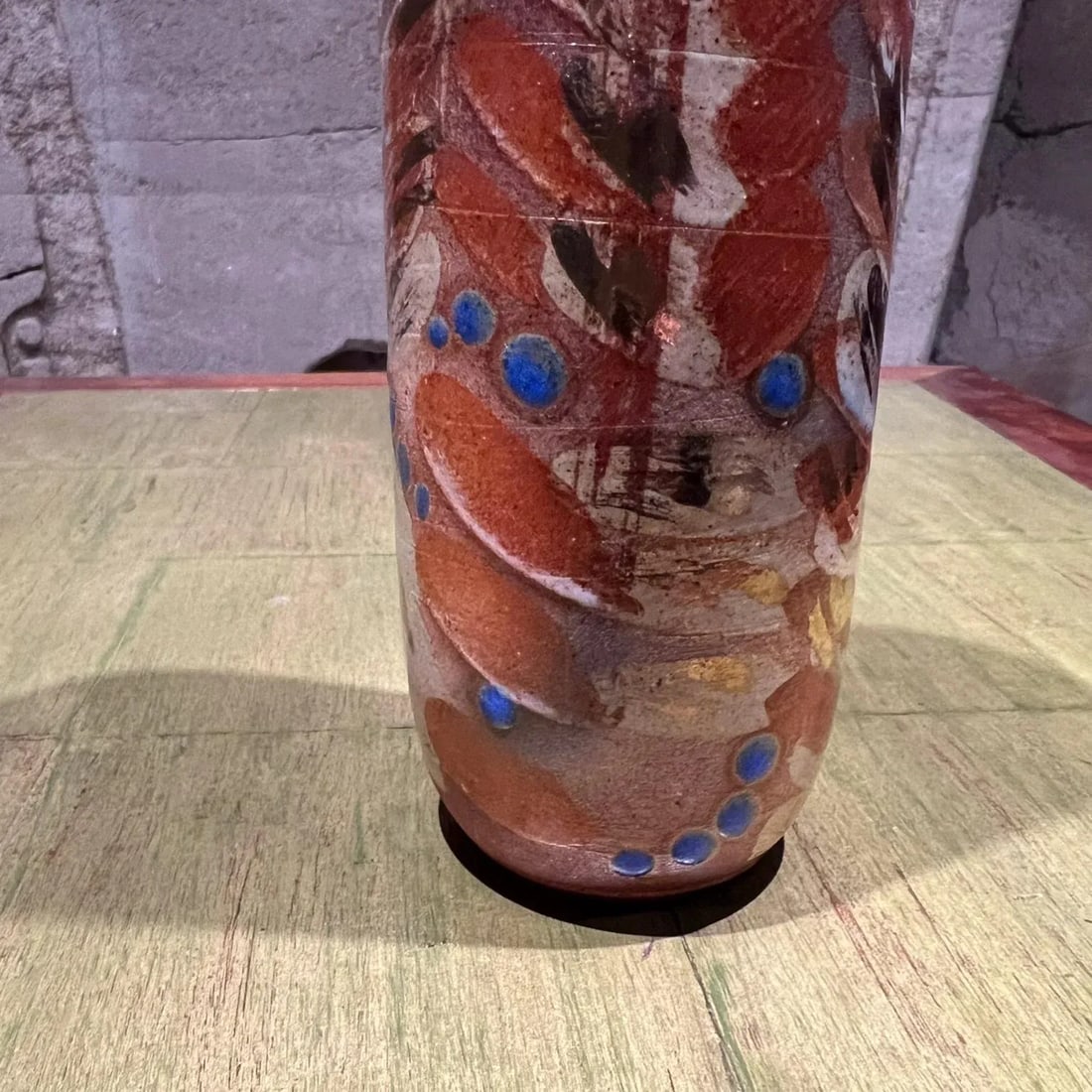 1970s Sculptural Vase Colorful Art Pottery - 7