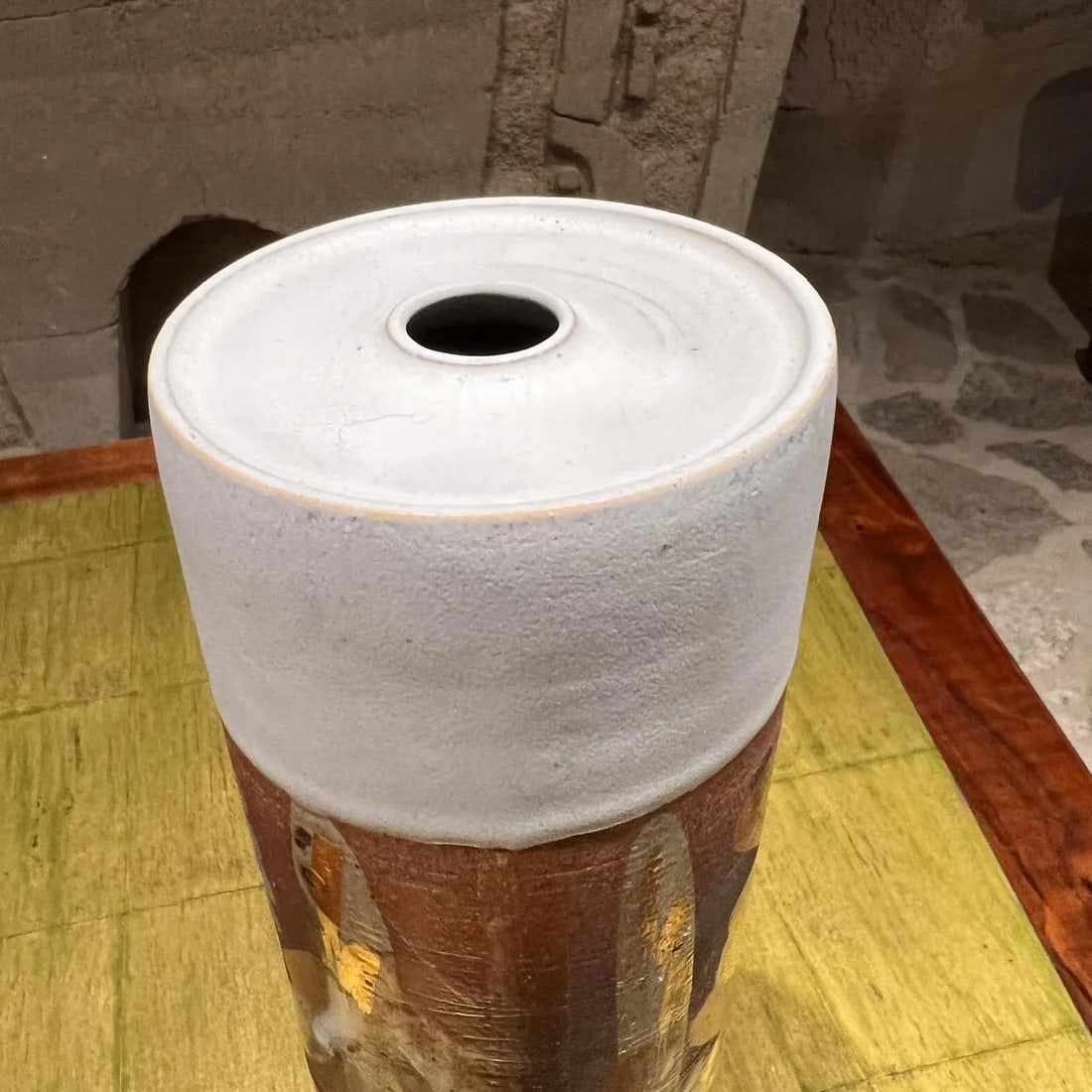 1970s Sculptural Vase Colorful Art Pottery - 8