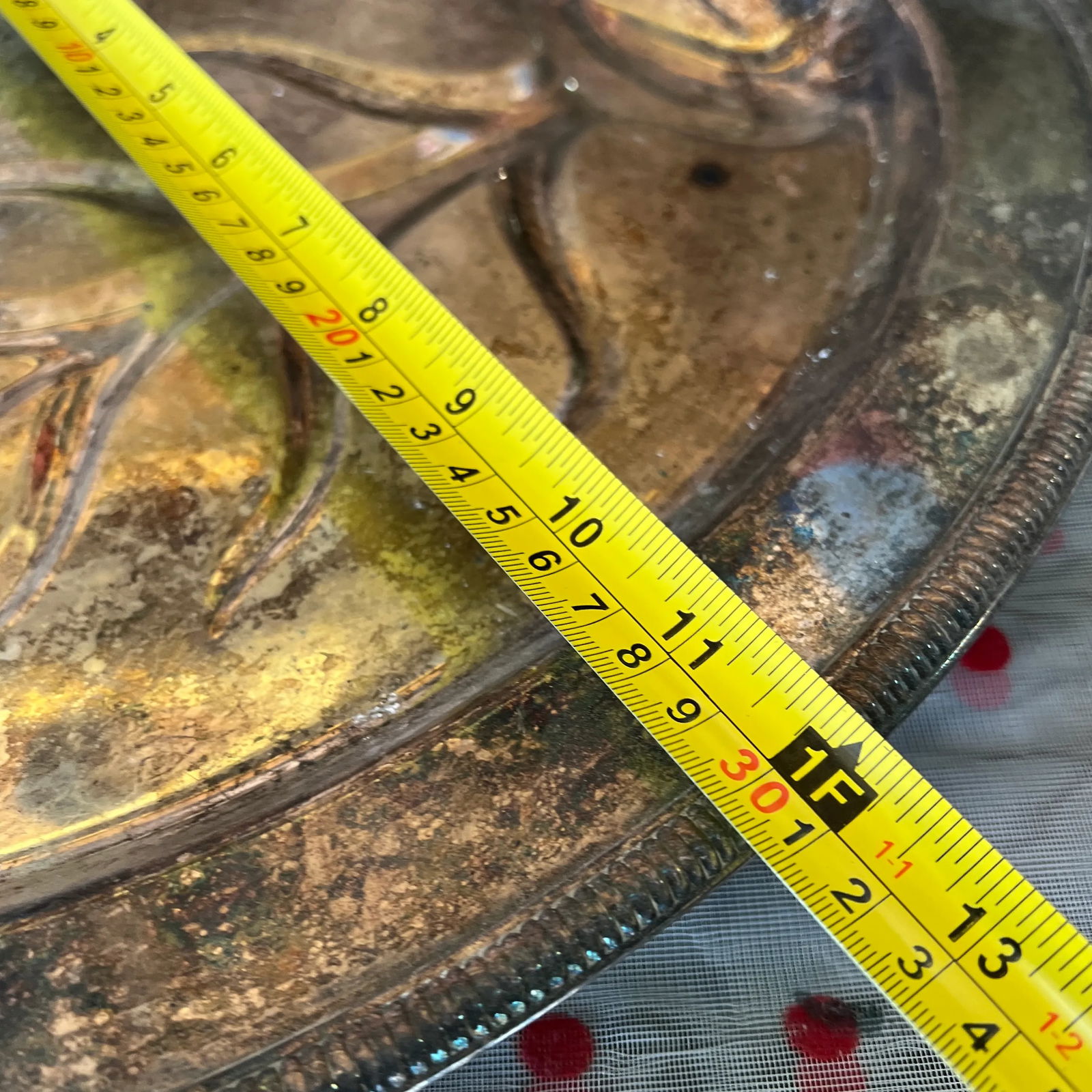 Set of 4 Vintage Silver Plated Serving Trays - 11