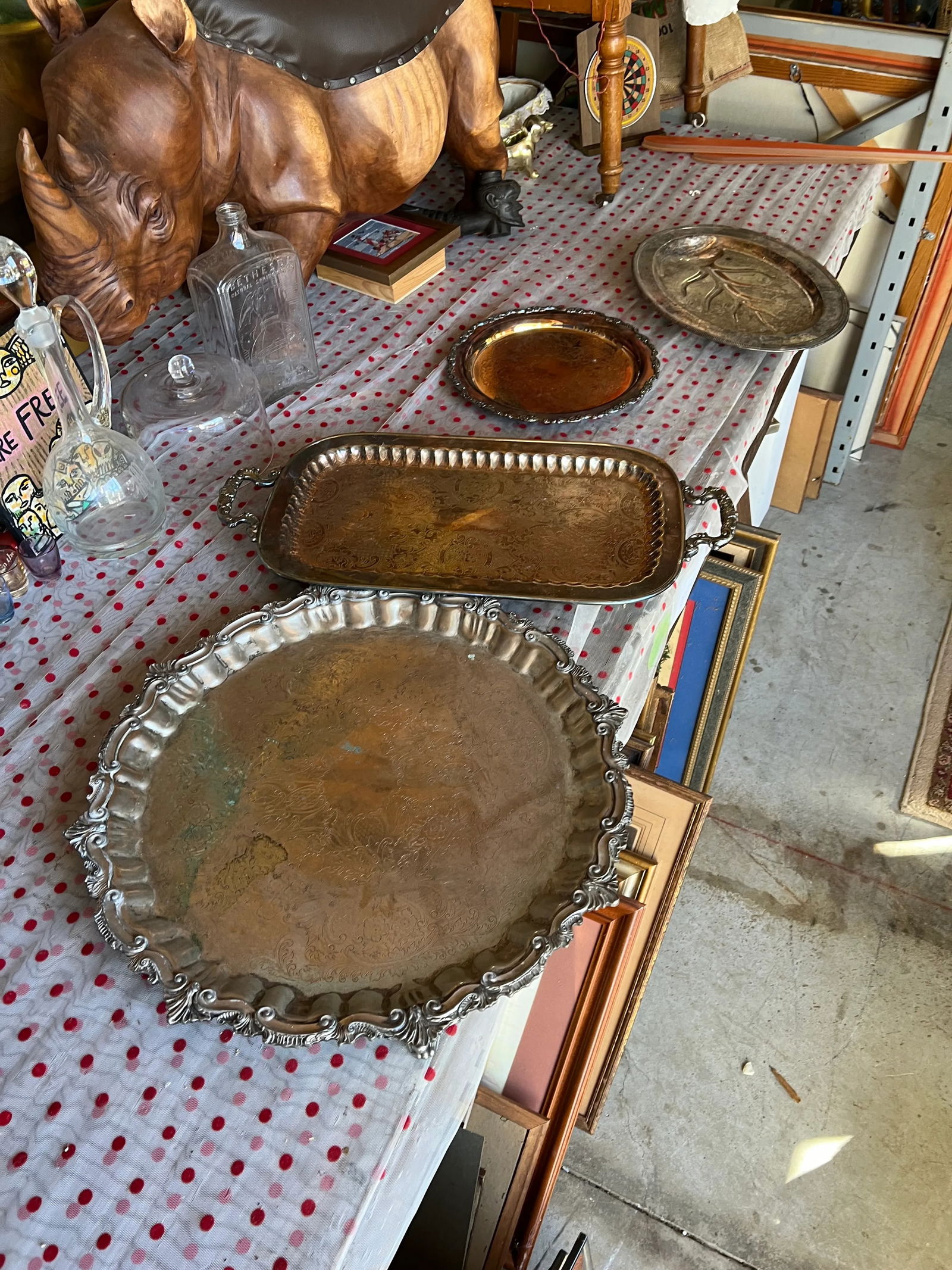 Set of 4 Vintage Silver Plated Serving Trays - 3