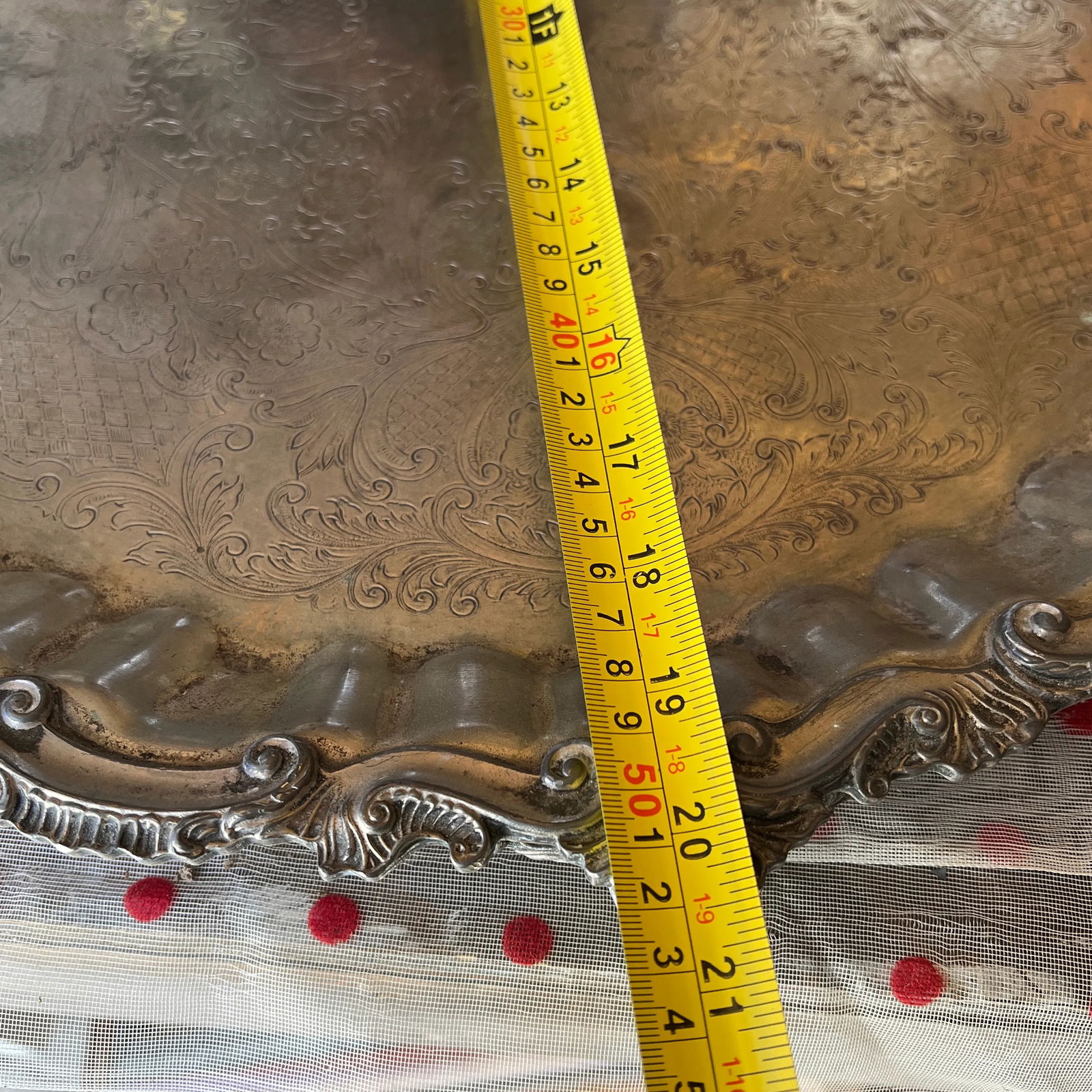 Set of 4 Vintage Silver Plated Serving Trays - 4