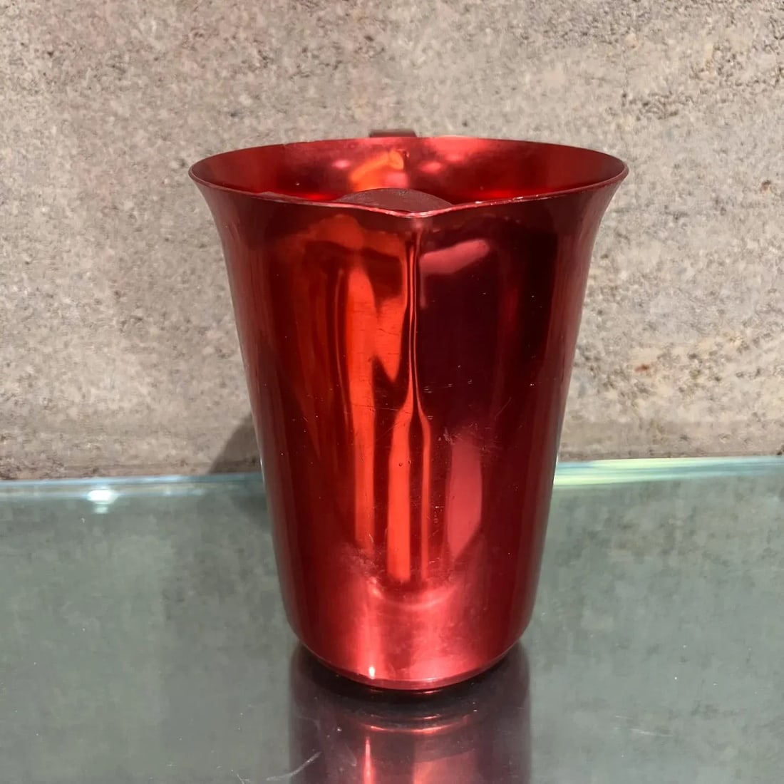 1970s Modernist Red Aluminum Pitcher - 3