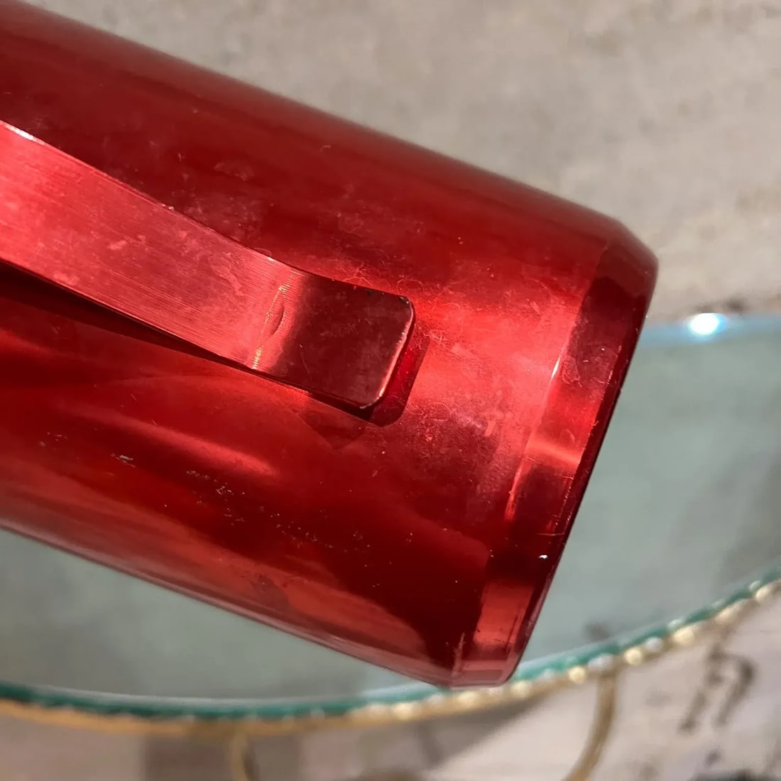 1970s Modernist Red Aluminum Pitcher - 9