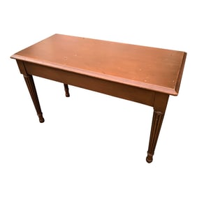 1970s Petite Bench With Neoclassical Fluted Legs