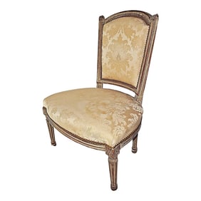Antique French Painted Louis XVI Style Vanity Chair