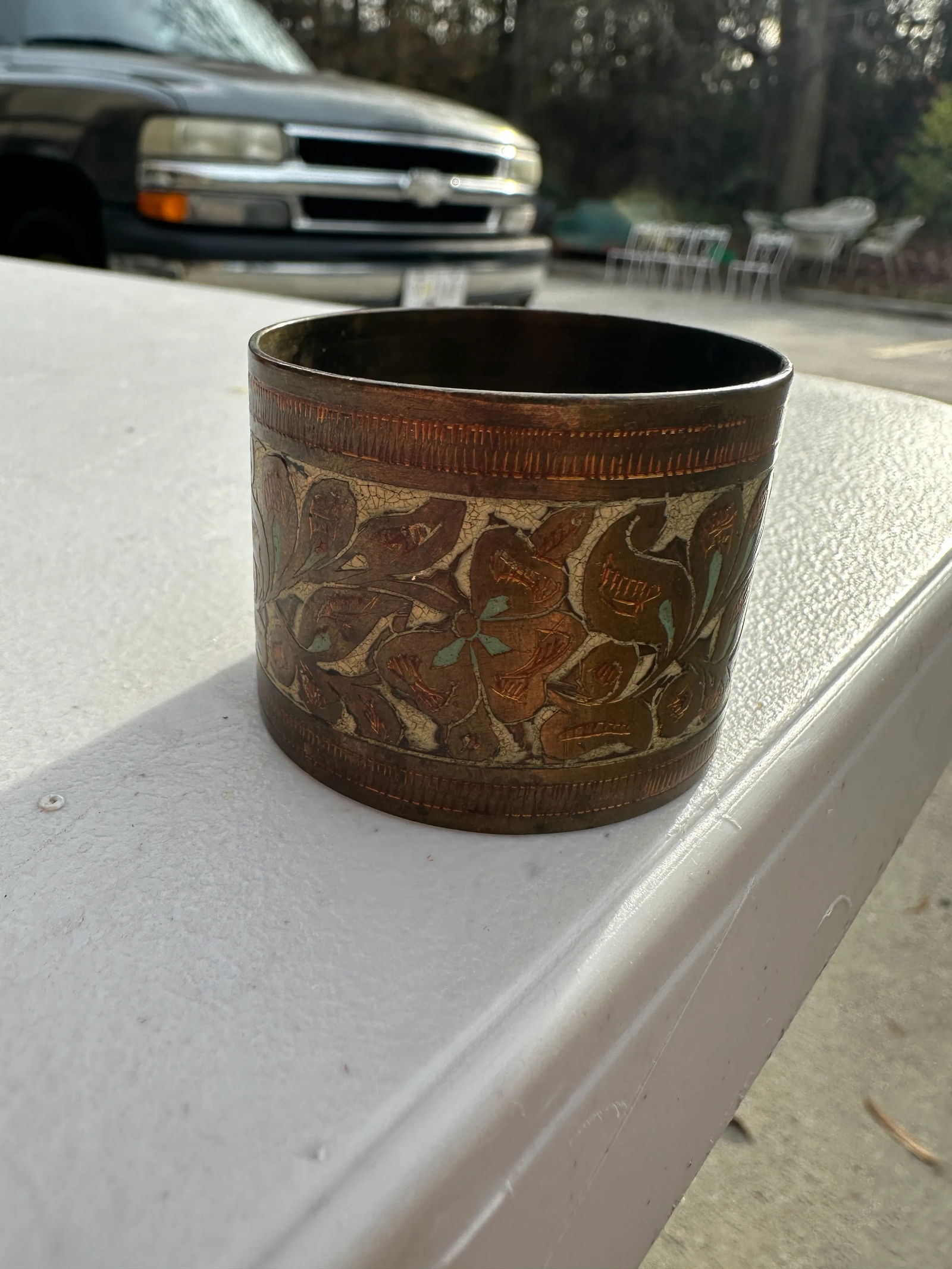 1970s Collection of Brass Napkin Holders- Set of 3 - 2