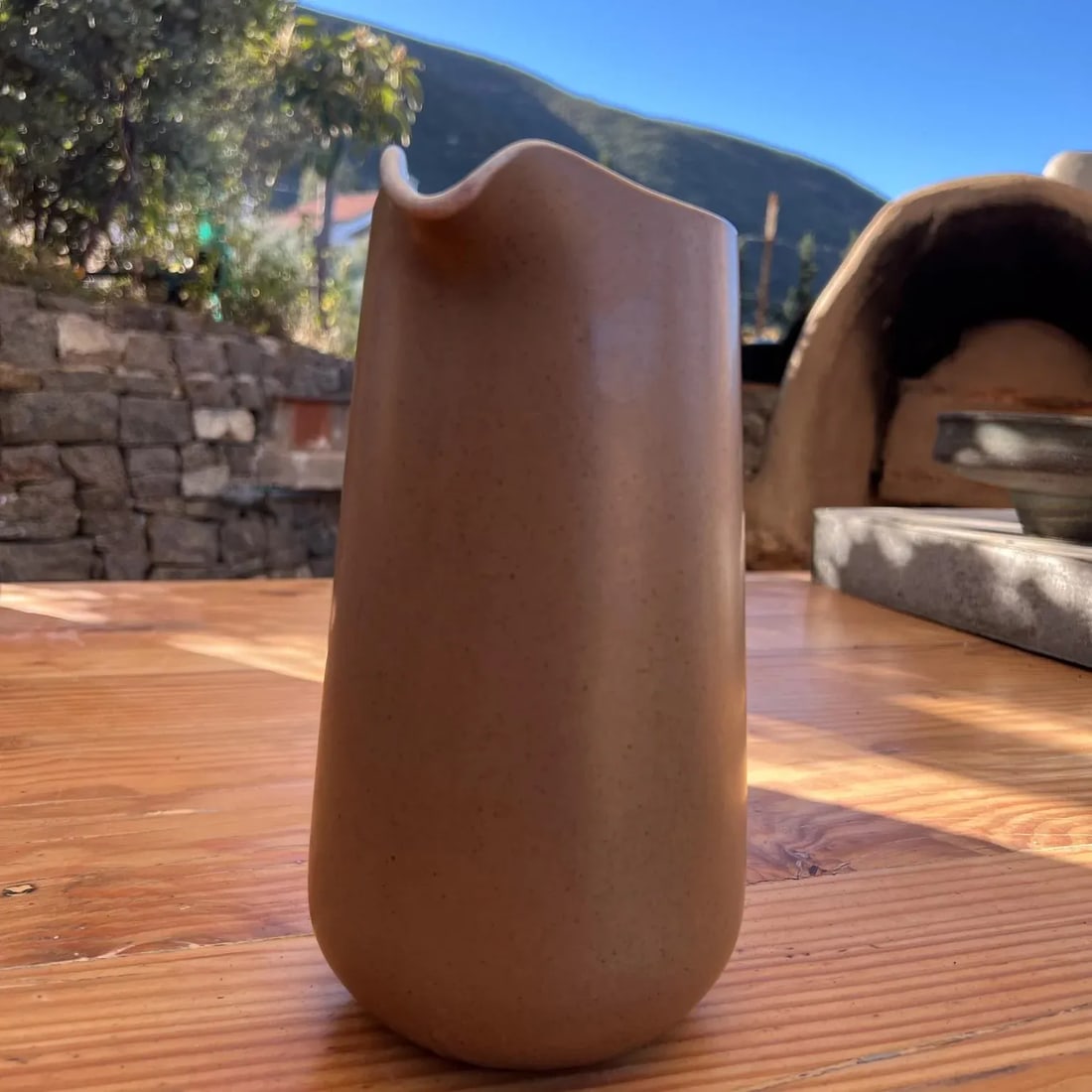 1960s Stoneware Pottery Ceramic Pitcher Metlox Manhattan Beach - 3