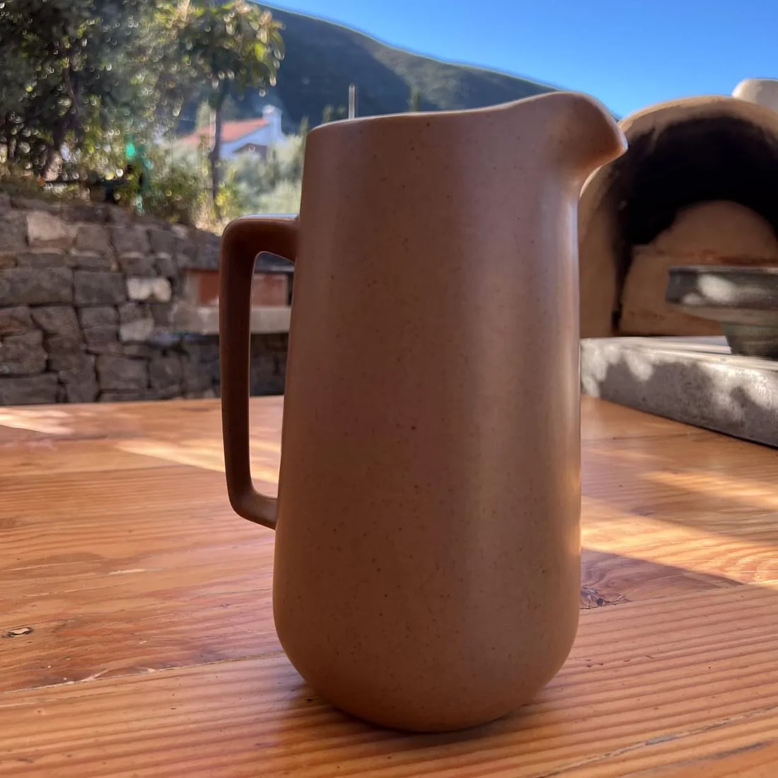 1960s Stoneware Pottery Ceramic Pitcher Metlox Manhattan Beach - 4