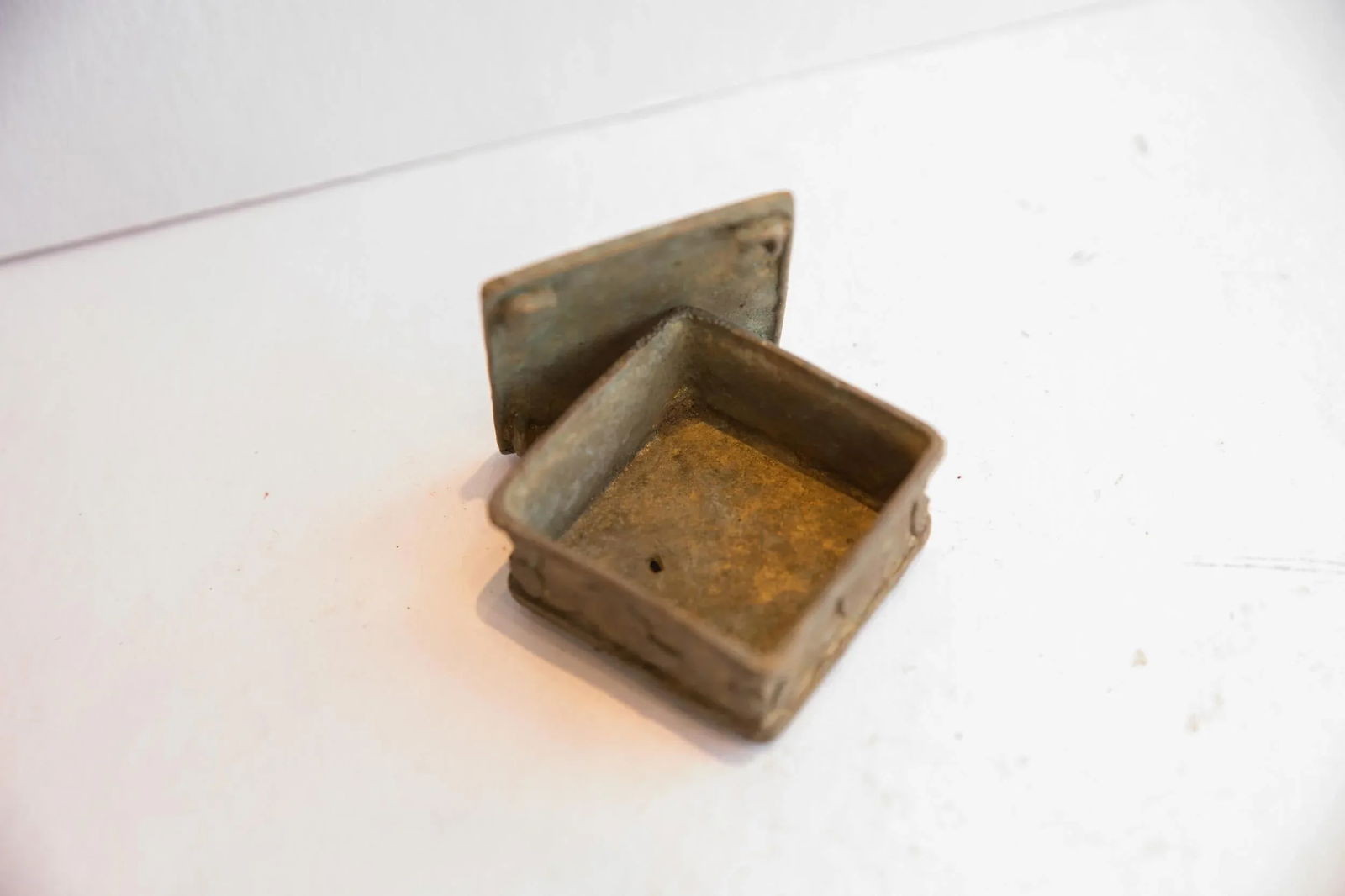 Vintage African Square Box With Circular Design - 3