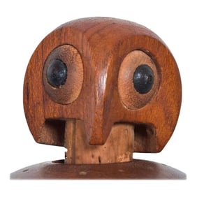 1960s Vintage Teak Parrot Bottle Stopper Cork Denmark