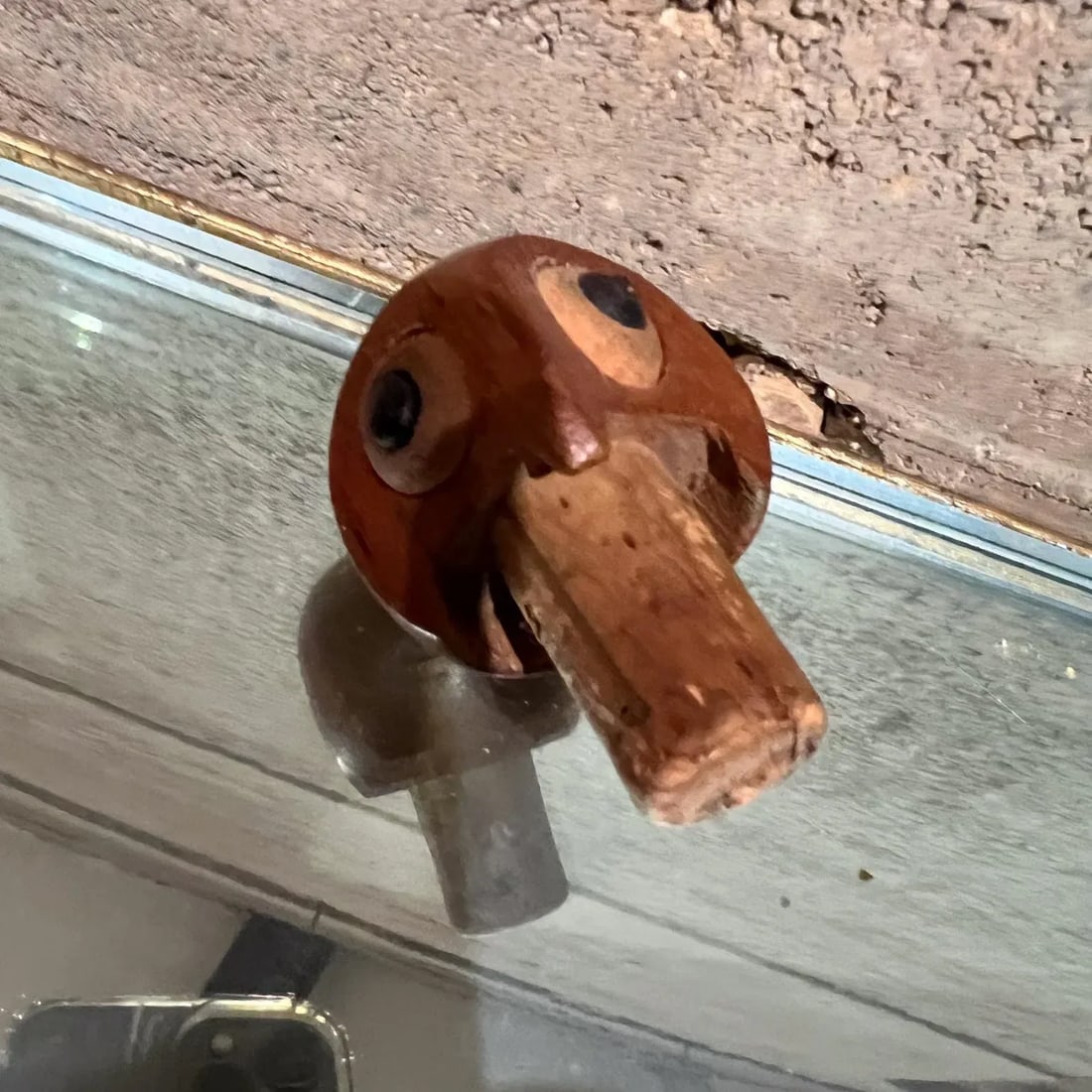 1960s Vintage Teak Parrot Bottle Stopper Cork Denmark - 3