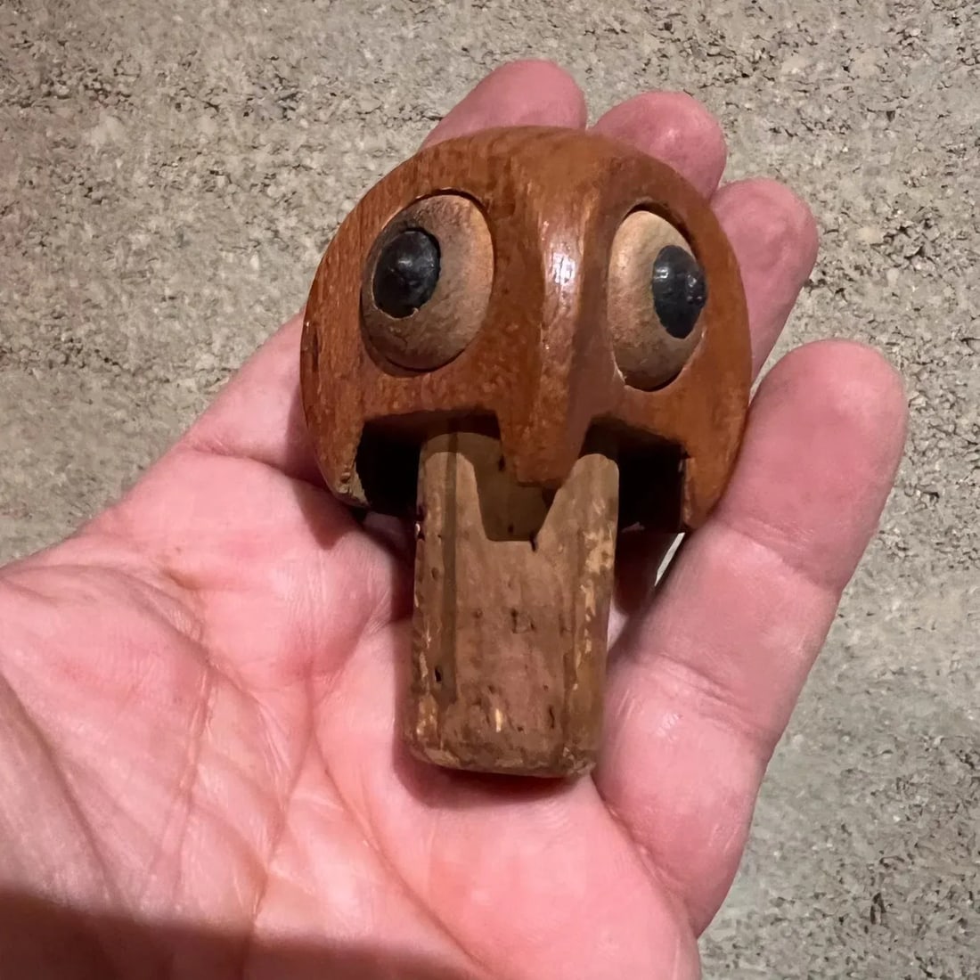 1960s Vintage Teak Parrot Bottle Stopper Cork Denmark - 9