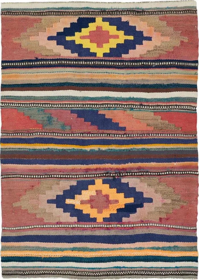 Vintage Persian Flatweave Kilim Rug – Size: 3" X 4'2" - 4
