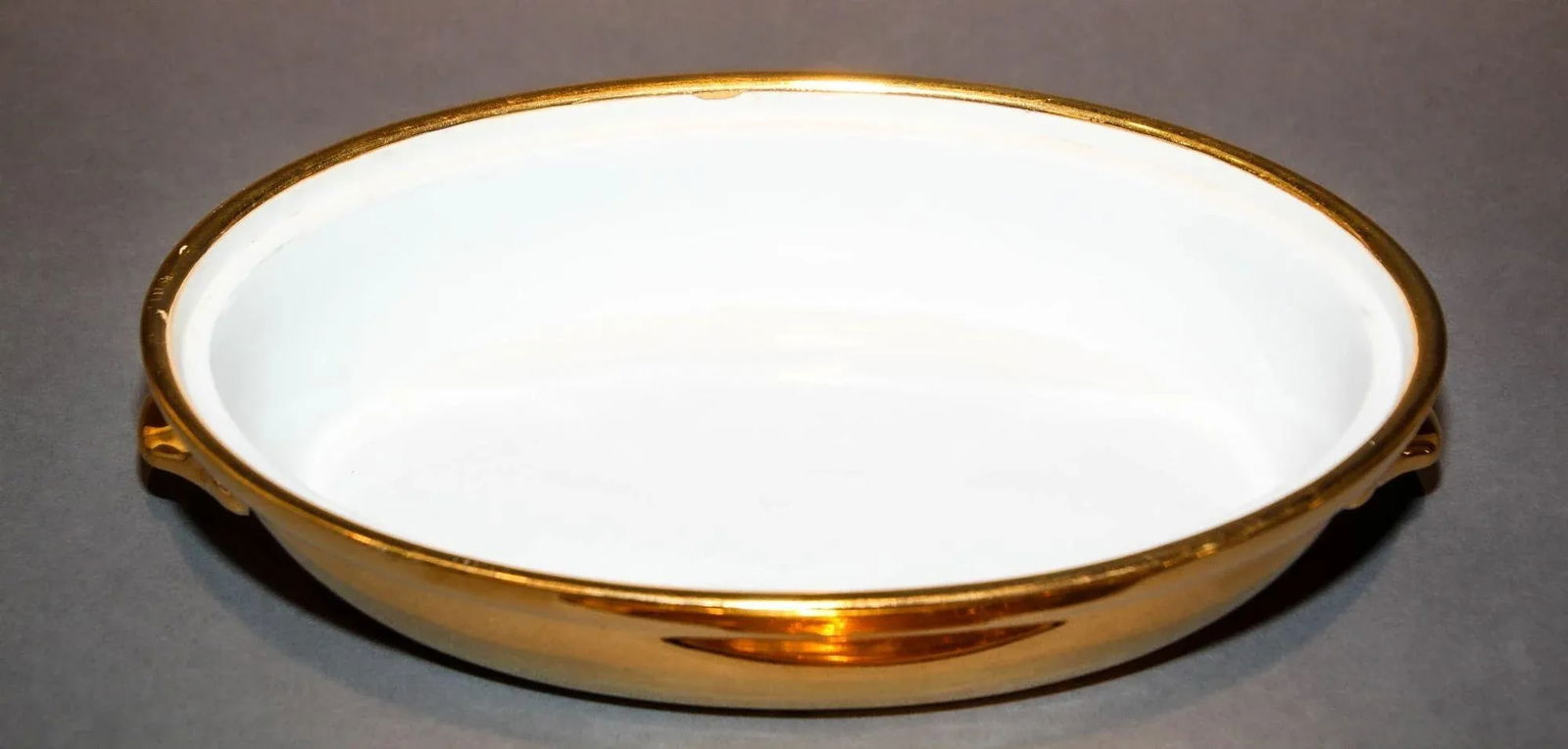 Royal Worcester England Oval Lidded Tureen Lustre Gold - 10