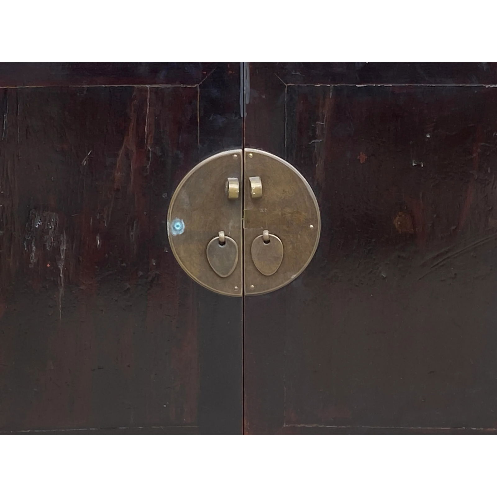 Vintage Chinese Dark Brown Drawers Side Table Credenza Vanity Cabinet - 5