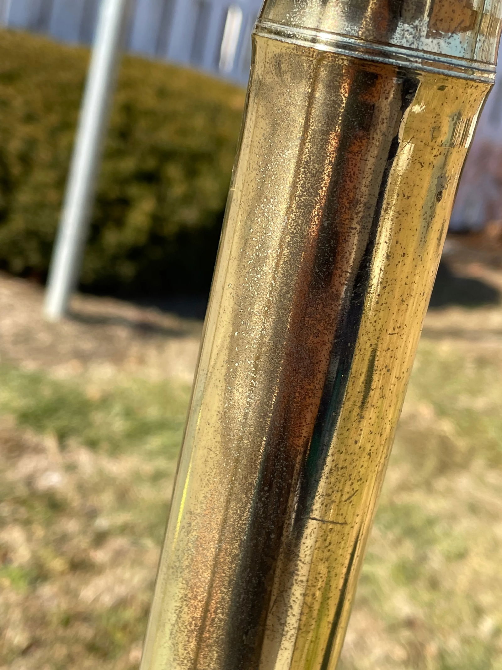 Mid 20th Century Hollywood Regency Brass Plated Metal Faux Bamboo Bookcase W/ 5 Glass Shelves - 12
