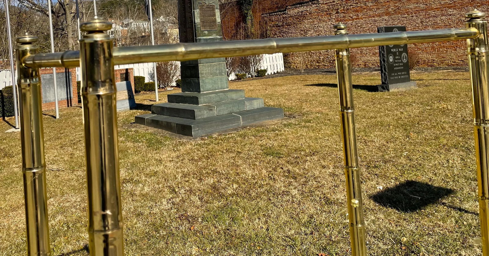 Mid 20th Century Hollywood Regency Brass Plated Metal Faux Bamboo Bookcase W/ 5 Glass Shelves - 5