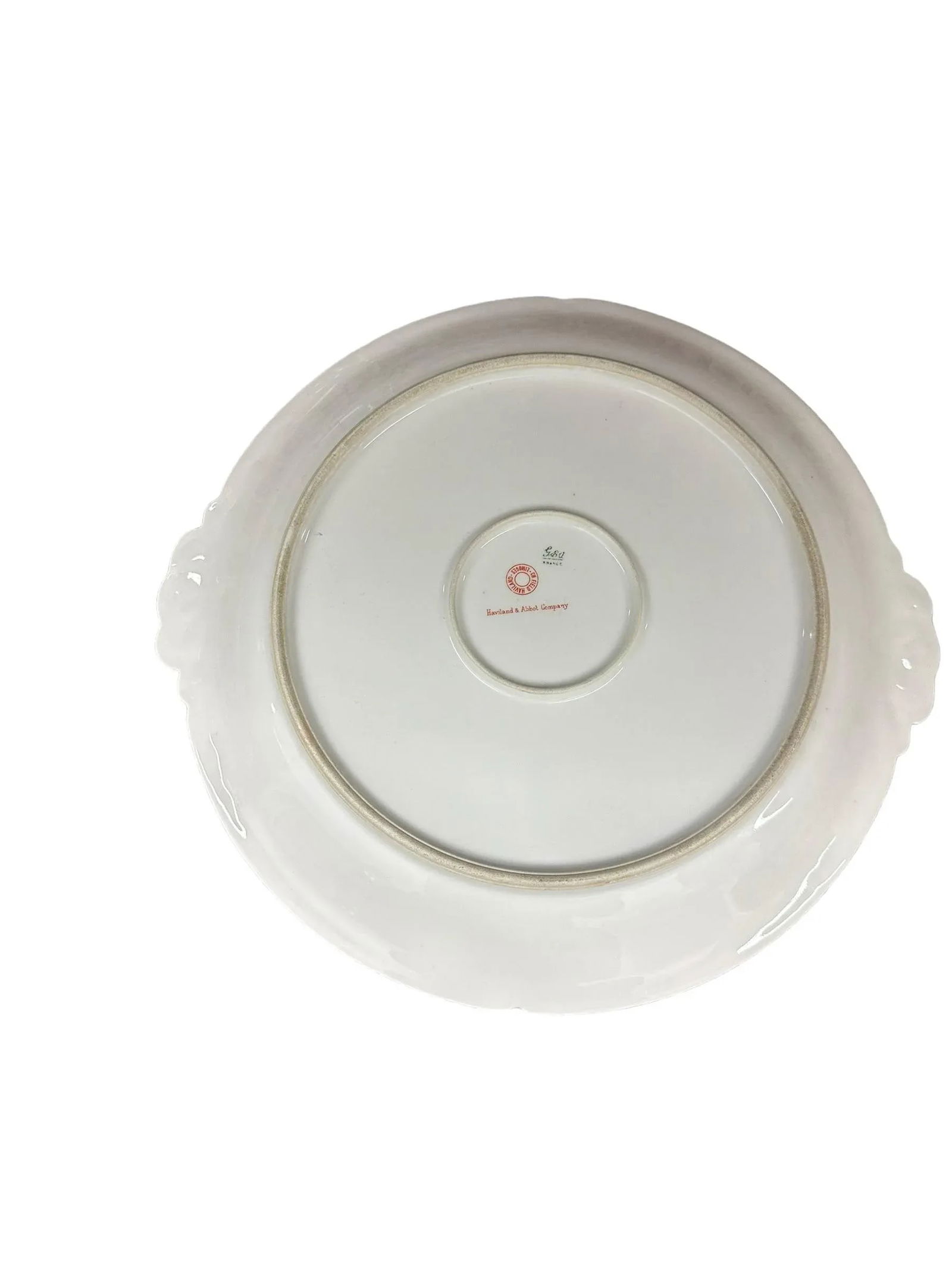 Antique Haviland Limoges Gilded Platter With Daisy Chain Pattern - 7