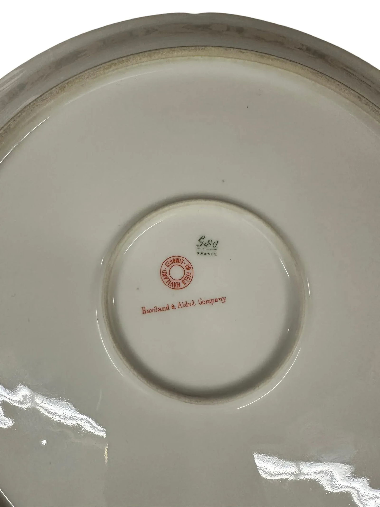 Antique Haviland Limoges Gilded Platter With Daisy Chain Pattern - 8