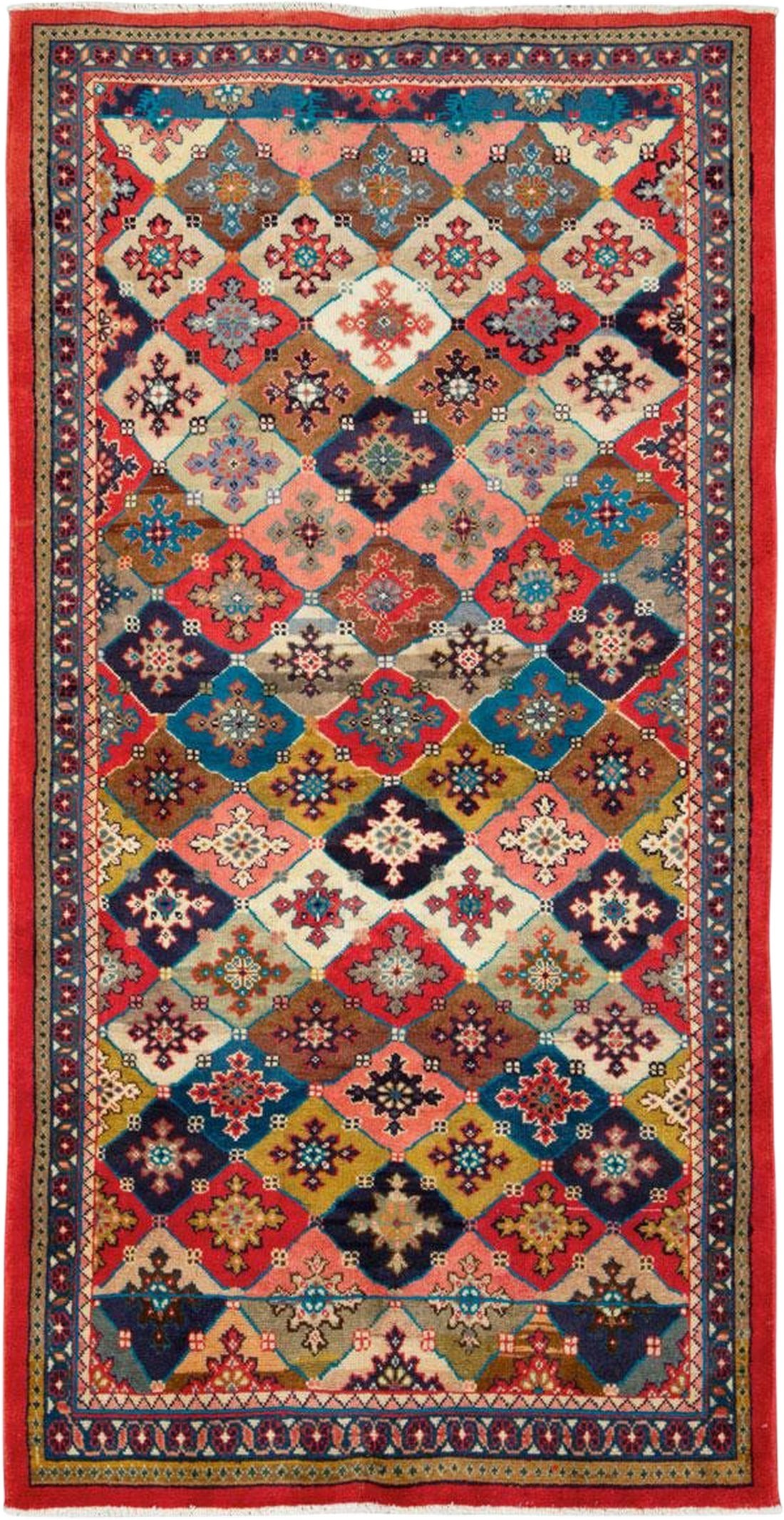 Vintage Persian Mahal Rug – Size: 3' 9" X 7' 6" (1 of 9)