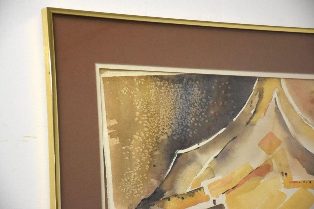 Mid Century Modern Abstract Watercolor Painting - 5