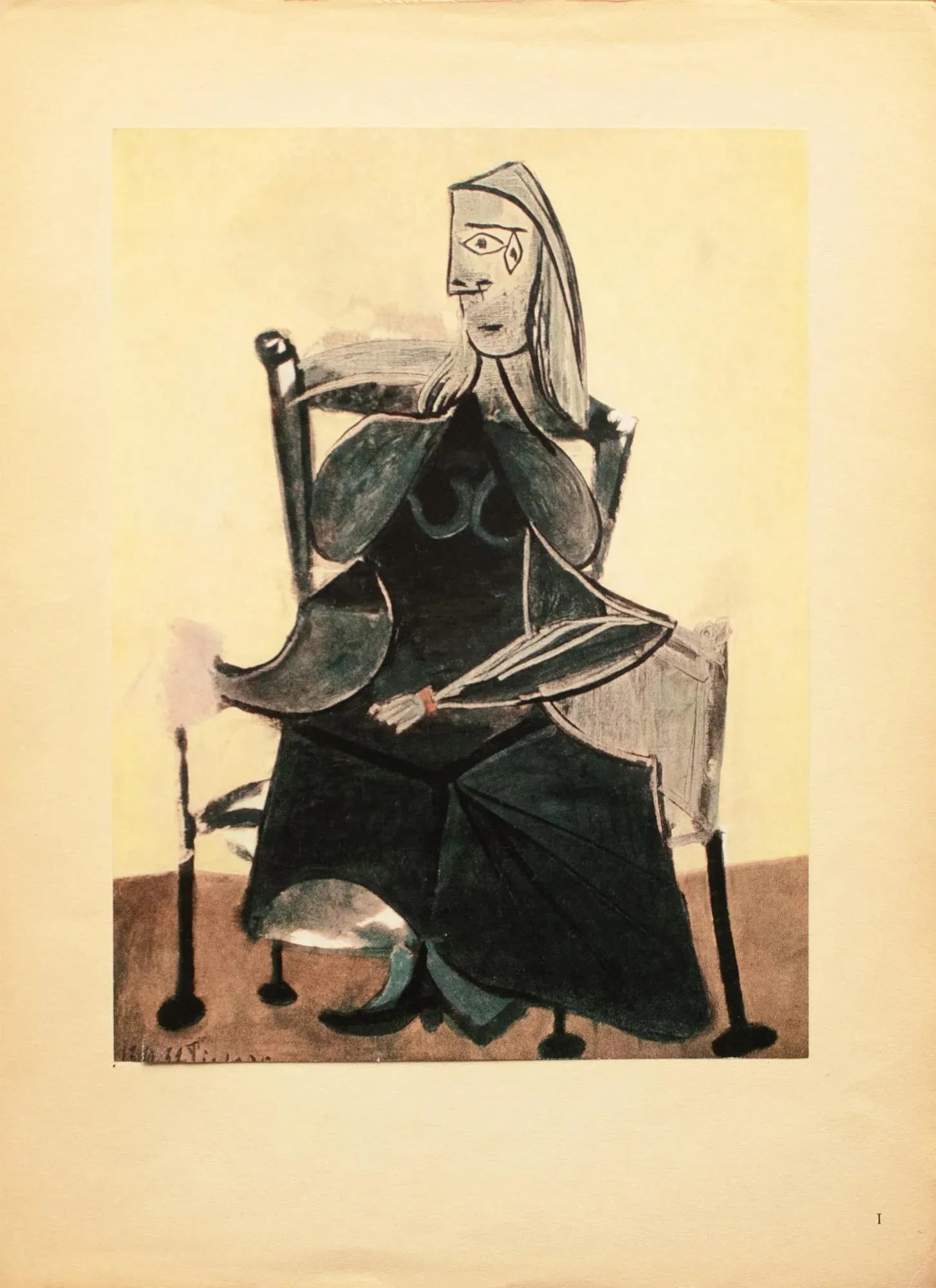 1943 After P. Picasso "Femme Assise", First French Edition Period Offset Lithograph - 5