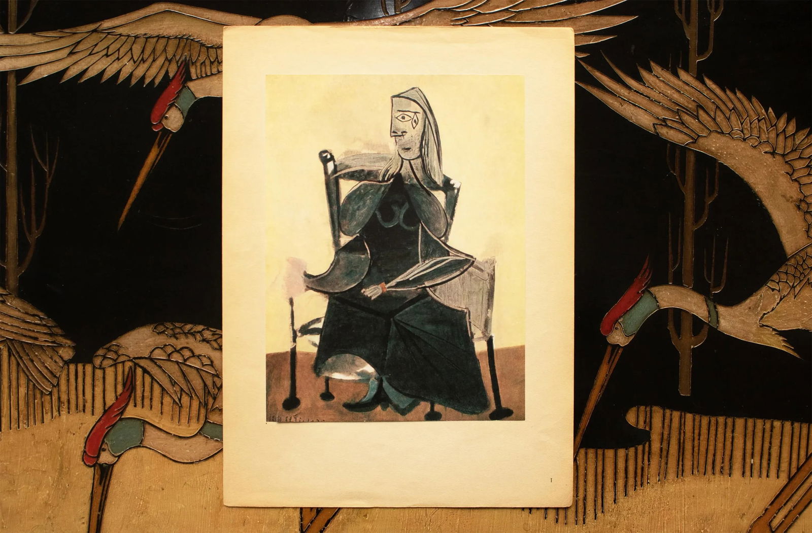 1943 After P. Picasso "Femme Assise", First French Edition Period Offset Lithograph - 6