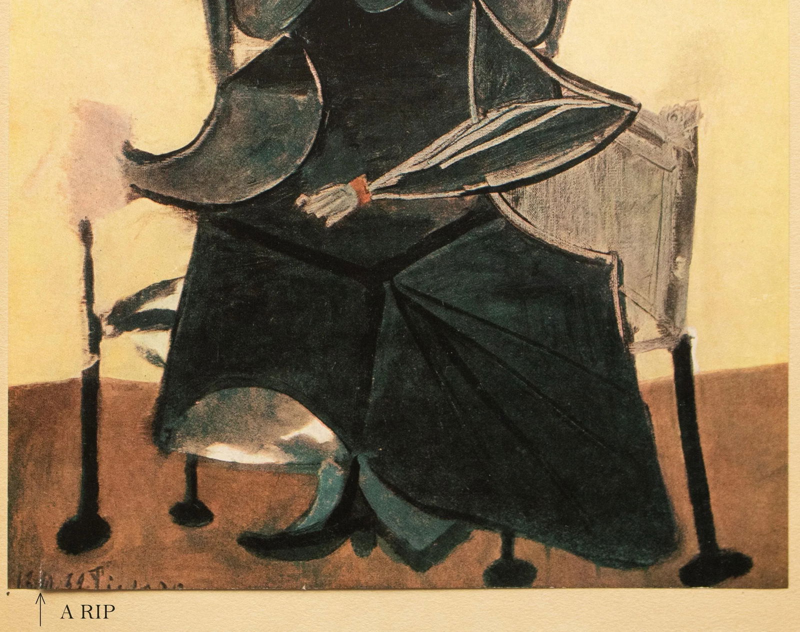1943 After P. Picasso "Femme Assise", First French Edition Period Offset Lithograph - 9