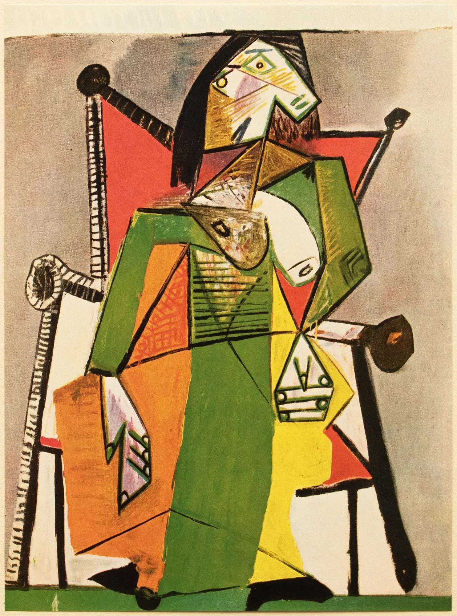 1943 After Picasso "Woman Seated in an Armchair", First Edition Period Offset Lithograph - 2