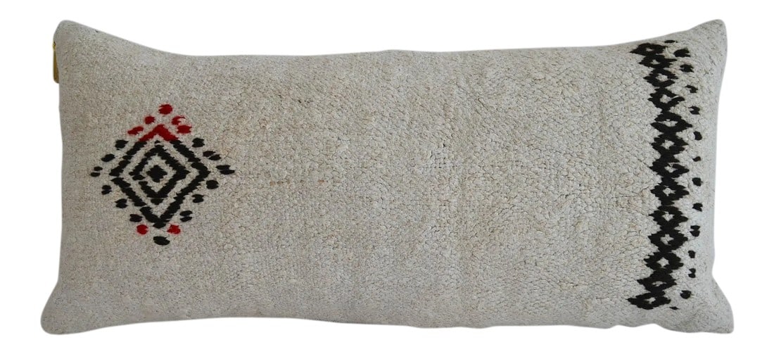 Lumbar Kilim Pillow Cover. 100% Natural Hemp Pillow Sham - 13Êº X 26Êº (1 of 7)