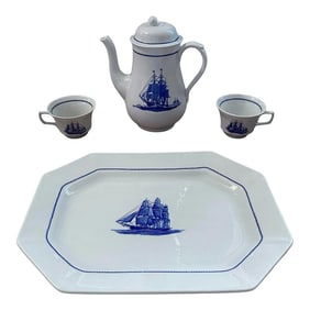 Late 20th Century Wedgwood American Clipper Hostess Set - 5 Pieces