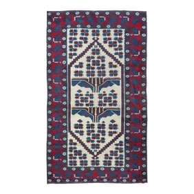 Vintage Afghan Rug 3'9'' x 6'