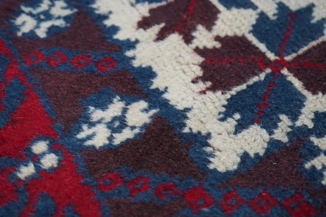 Vintage Afghan Rug 3'9'' x 6' - 5