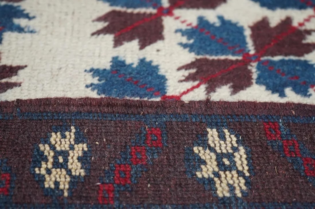 Vintage Afghan Rug 3'9'' x 6' - 8