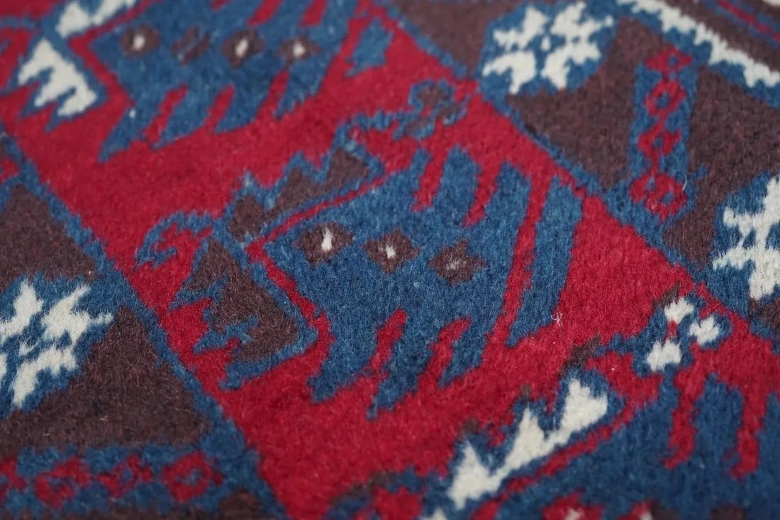 Vintage Afghan Rug 3'9'' x 6' - 9