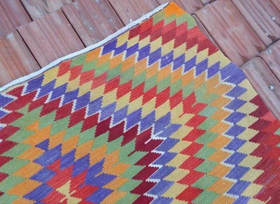 1970s Vintage Turkish Kilim Rug - 5"²4"³ × 9"²4"³ - 4