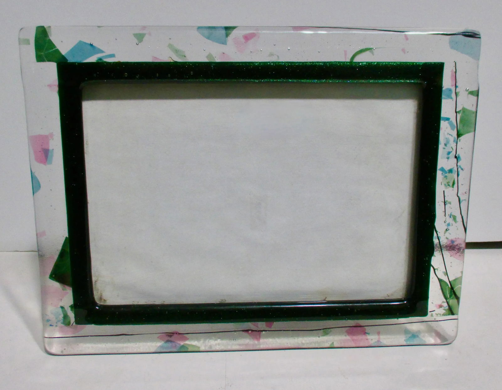 Dichroic Fused Art Glass Photo Frame Circa 80s' - 4