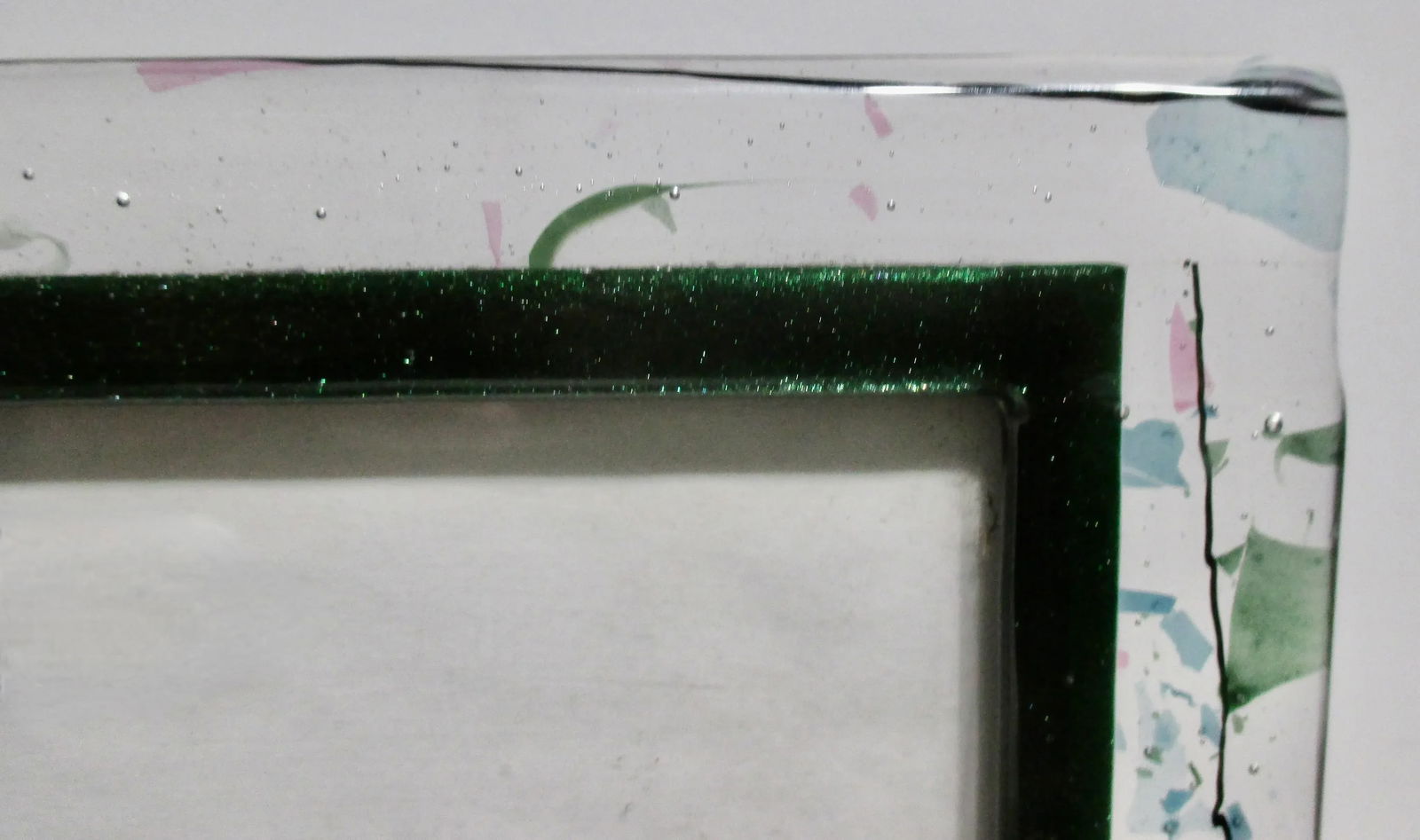 Dichroic Fused Art Glass Photo Frame Circa 80s' - 6