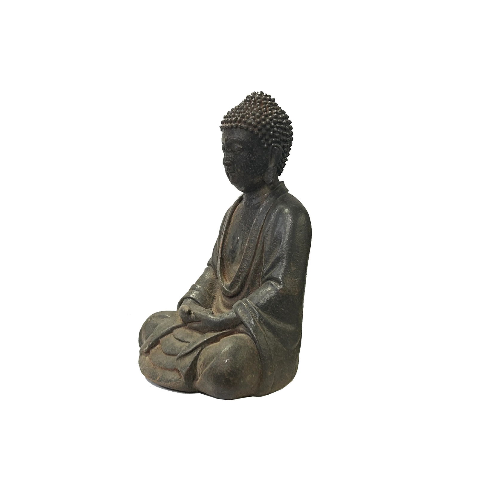 Iron Rustic Sitting Buddha Gautama Amitabha Shakyamuni Statue - 4