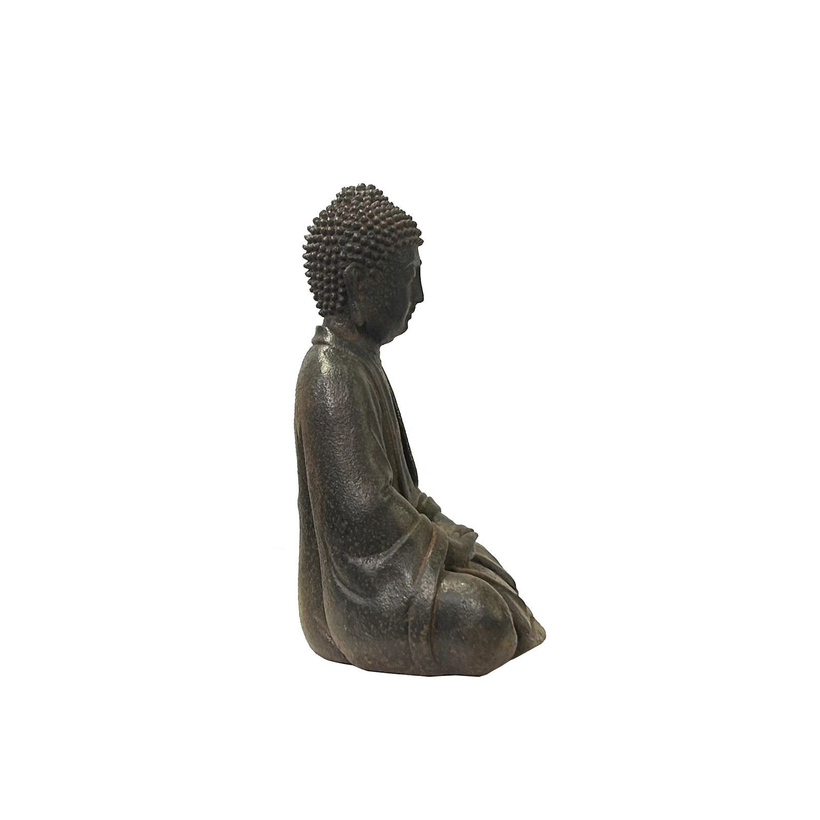 Iron Rustic Sitting Buddha Gautama Amitabha Shakyamuni Statue - 5