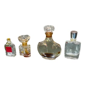 Vintage Paris Vanity Four Miniature Glass Perfume Bottles