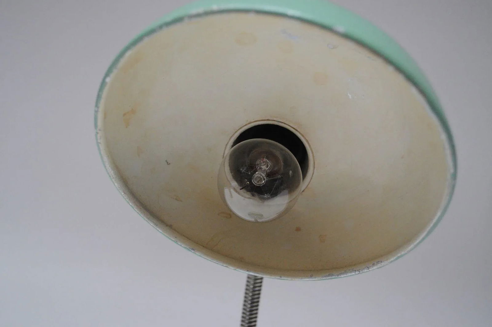 Petite German Modern Mint Green Gooseneck Task Lamp After Christian Dell - 10