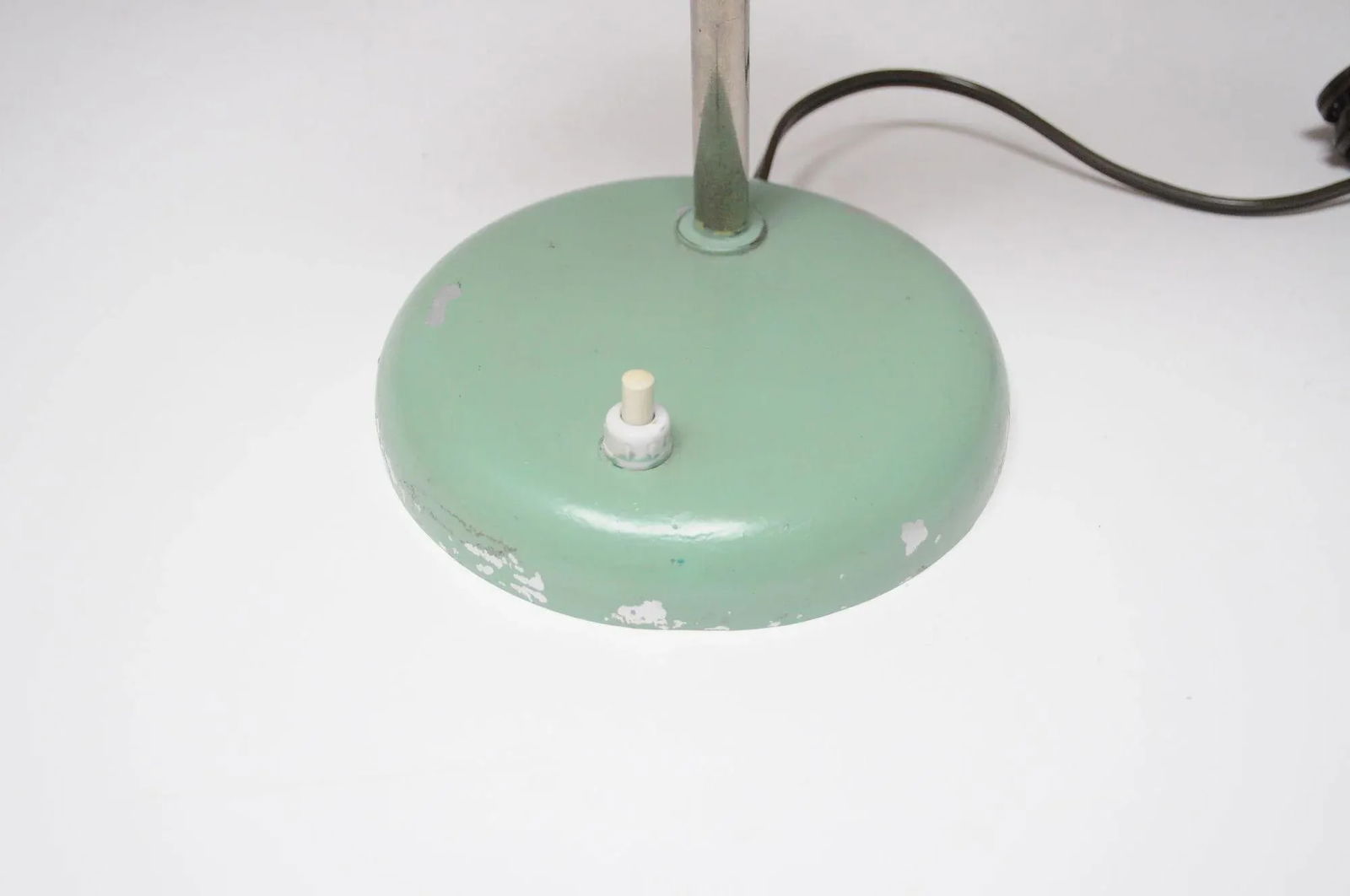 Petite German Modern Mint Green Gooseneck Task Lamp After Christian Dell - 11