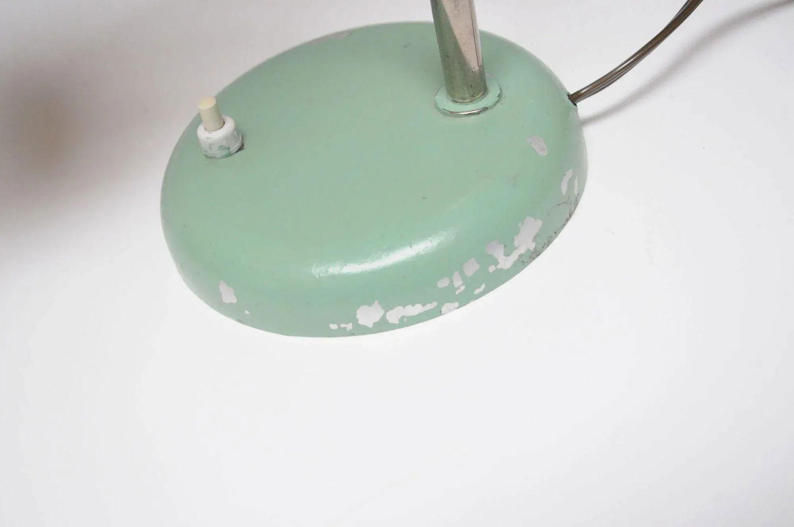 Petite German Modern Mint Green Gooseneck Task Lamp After Christian Dell - 12