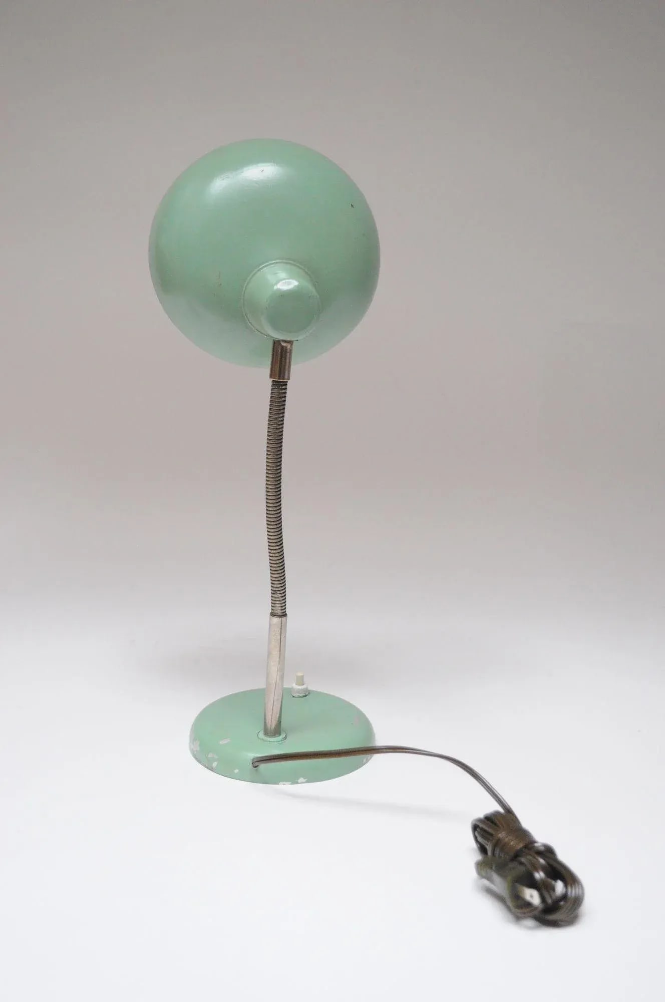 Petite German Modern Mint Green Gooseneck Task Lamp After Christian Dell - 4