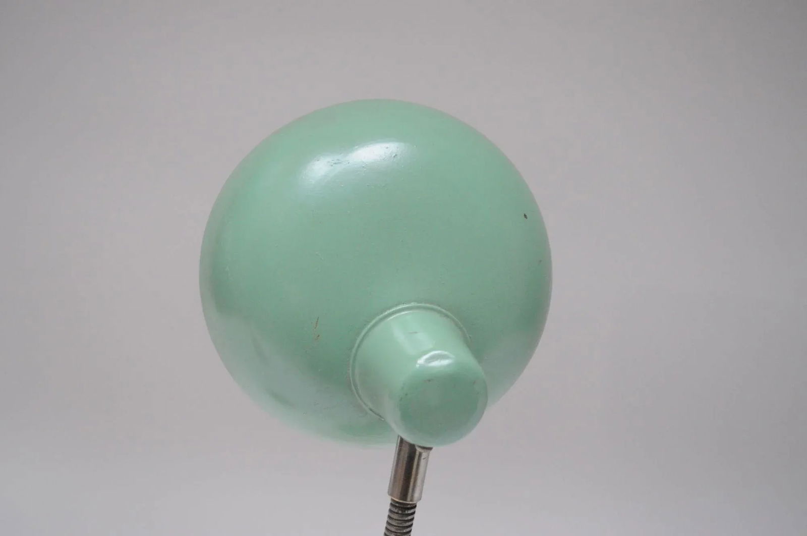 Petite German Modern Mint Green Gooseneck Task Lamp After Christian Dell - 8