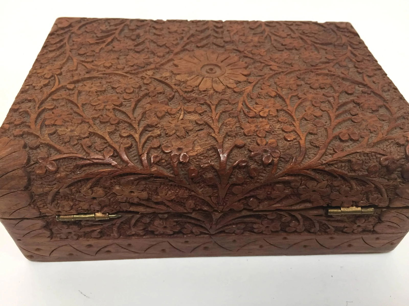 Anglo Raj Hand-Carved Decorative Box - 6