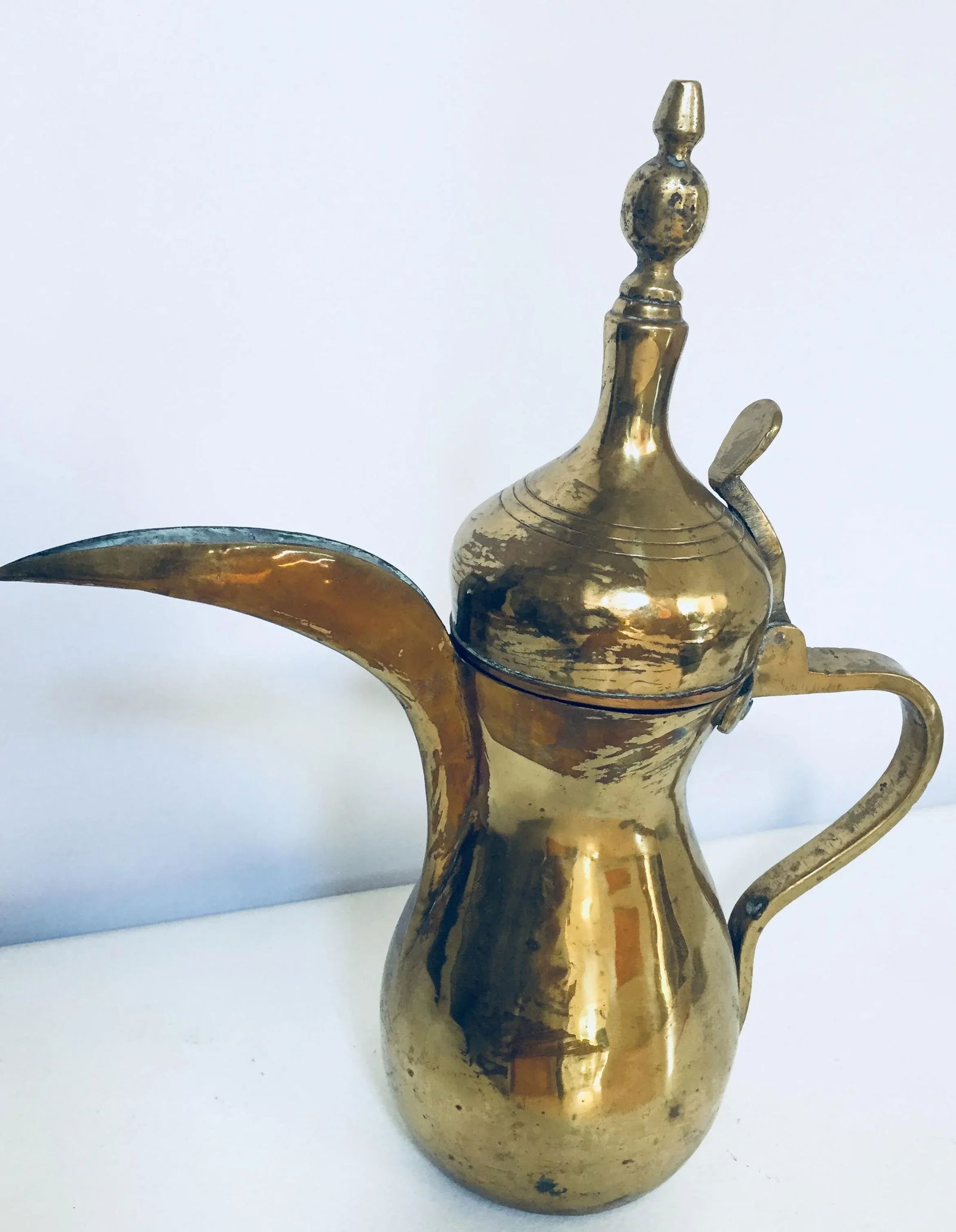 Middle Eastern Dallah Islamic Arabic Brass Coffee Pot - 10
